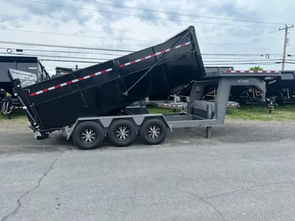 bwise 7 x 16 gooseneck tri axle dump – ultimate dump trailer