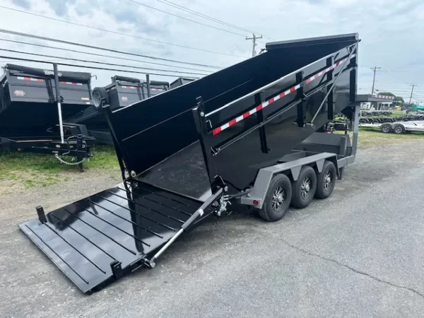 bwise 7 x 16 gooseneck tri axle dump – ultimate dump trailer