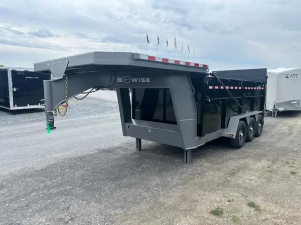 bwise 7 x 16 gooseneck tri axle dump – ultimate dump trailer