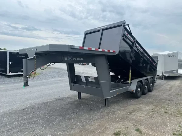 bwise 7 x 16 gooseneck tri axle dump – ultimate dump trailer