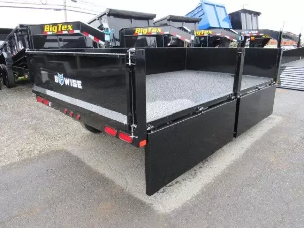 bwise 7 x 12 deckover dump trailer fold down sides