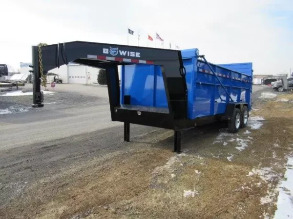 bwise 7 x 16 heavy duty gooseneck dump – ultimate dump trailer