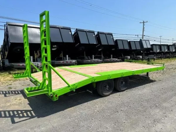 bwise 8 x 20 deckover equipment trailer ladder ramps