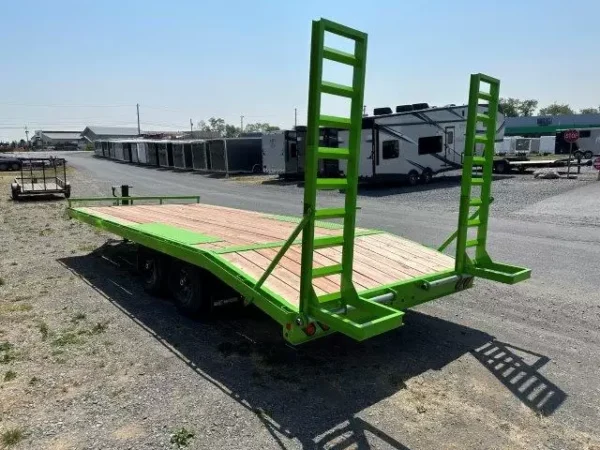 bwise 8 x 20 deckover equipment trailer ladder ramps