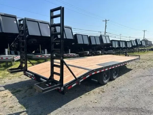 bwise 8.5 x 24 deckover equipment trailer ladder ramps