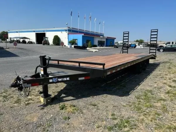 bwise 8.5 x 24 deckover equipment trailer ladder ramps