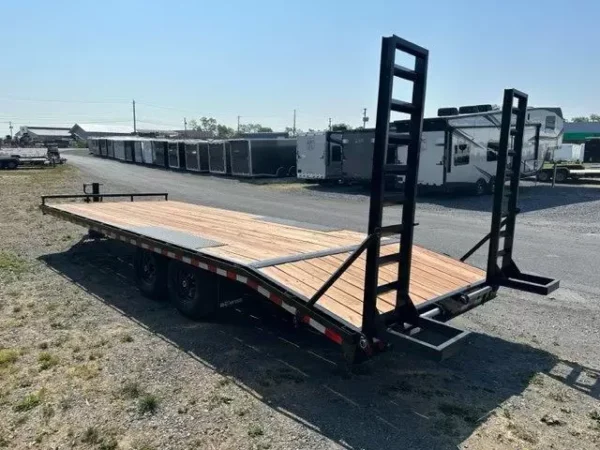 bwise 8.5 x 24 deckover equipment trailer ladder ramps