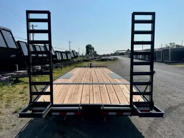 bwise 8.5 x 24 deckover equipment trailer ladder ramps