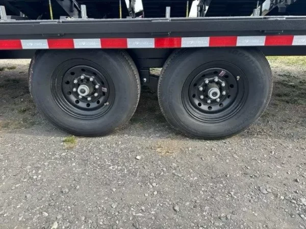bwise 8.5 x 24 gooseneck equipment trailer ladder ramps