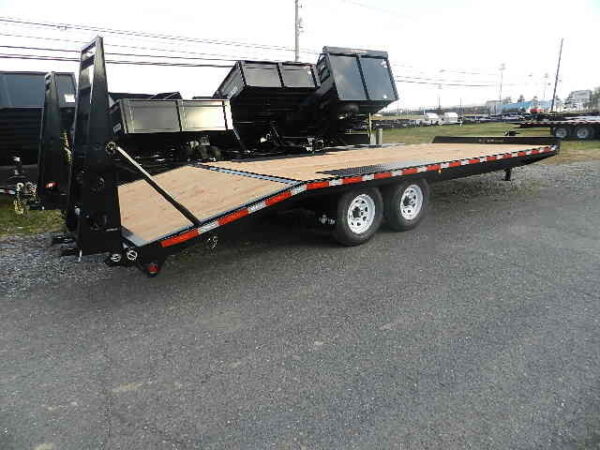 bwise 8 x 24 deckover equipment trailer wedge style ramps