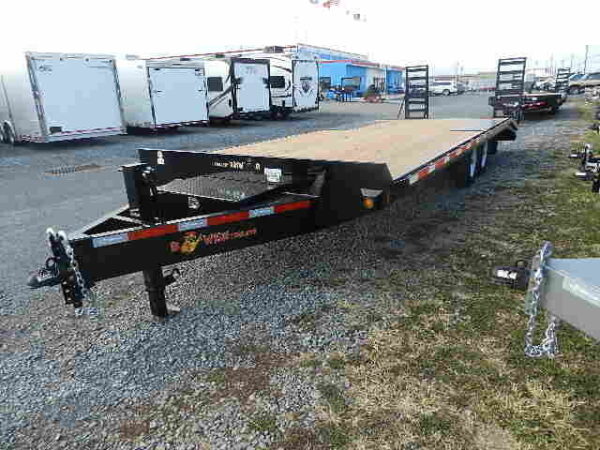 bwise 8 x 24 deckover equipment trailer wedge style ramps