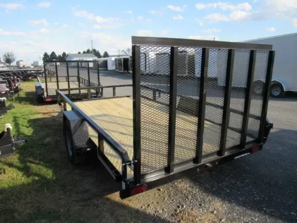 cam superline 7 x 12 landscape utility trailer – rear landscape gate