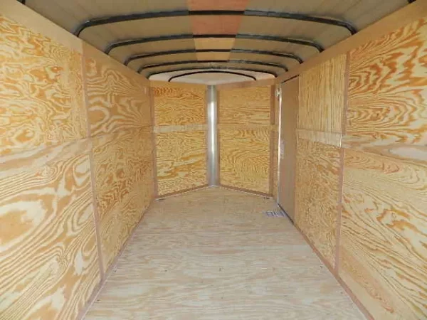 carry on 7 x 16 enclosed v nose cargo trailer – 6″ extended height!