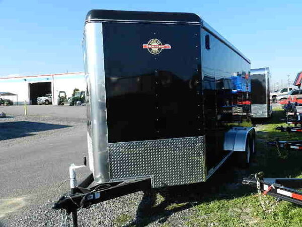 carry on 7 x 16 enclosed v nose cargo trailer – 6″ extended height!