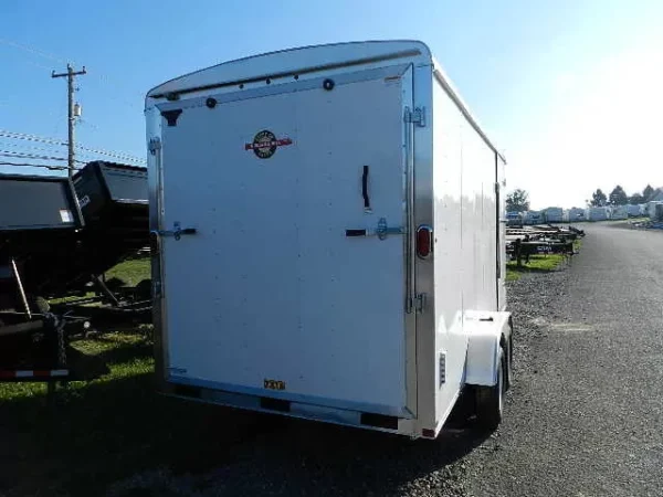 carry on 7 x 16 enclosed v nose cargo trailer – 6″ extended height!