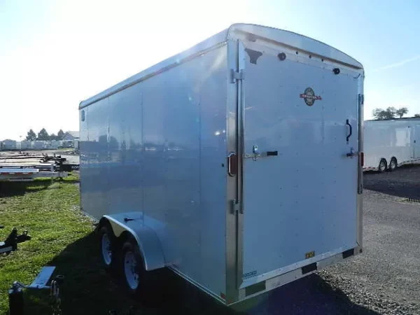 carry on 7 x 16 enclosed v nose cargo trailer – 6″ extended height!