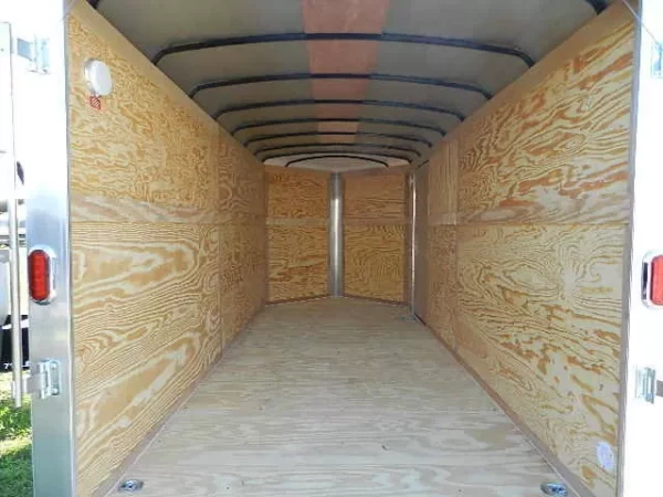 carry on 7 x 16 enclosed v nose cargo trailer – 6″ extended height!