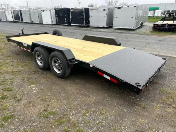 cam superline 7 x 20 open car hauler slide out ramps