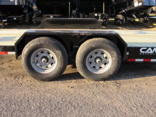 cam superline 7 x 20 equipment trailer pallet fork carrier