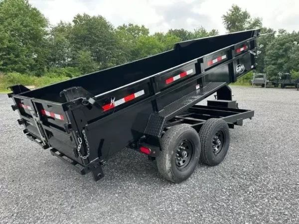 cam superline 7 x 14 hd low profile dump trailer scissor lift