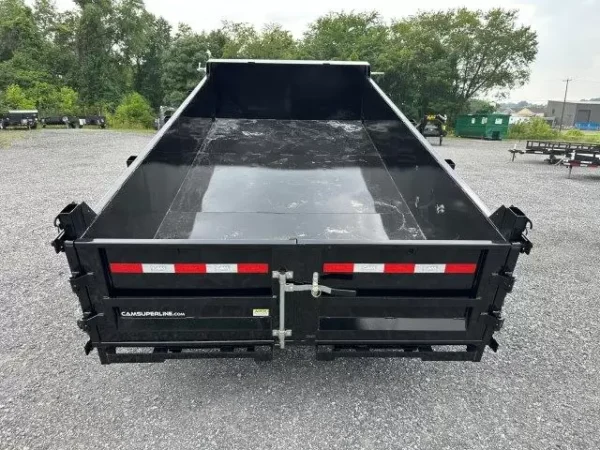 cam superline 7 x 14 hd low profile dump trailer scissor lift