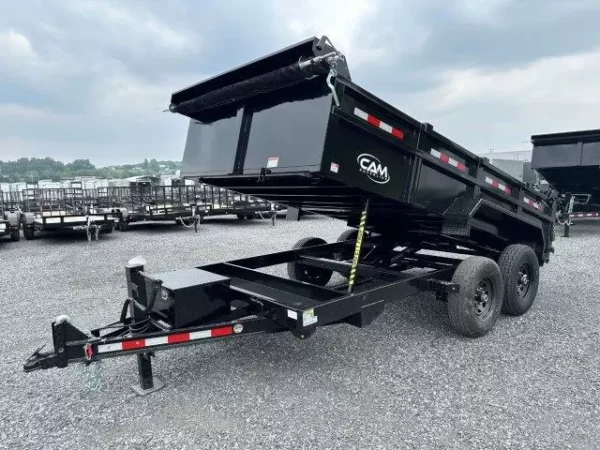 cam superline 7 x 14 hd low profile dump trailer scissor lift