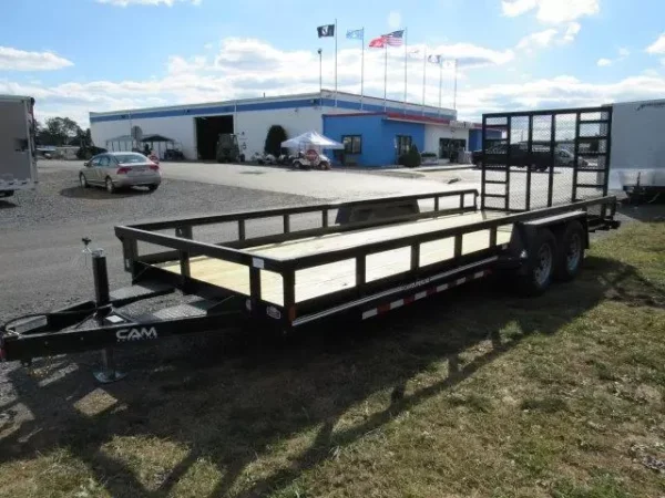 cam superline 7 x 20 landscape utility trailer – rear landscape gate