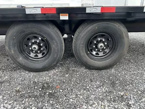 cam superline 8.5 x 20 deckover equipment trailer slide out ramps