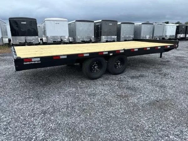 cam superline 8.5 x 20 deckover equipment trailer slide out ramps
