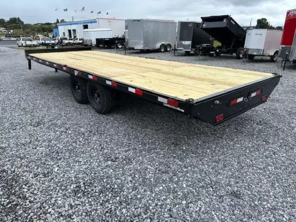 cam superline 8.5 x 24 deckover equipment trailer slide out ramps