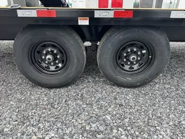cam superline 8.5 x 24 deckover equipment trailer slide out ramps