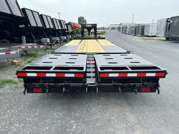 cam superline 8 x 25 deckover gooseneck equipment trailer