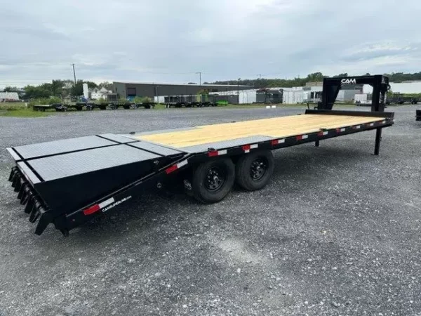 cam superline 8 x 25 gooseneck deckover equipment trailer