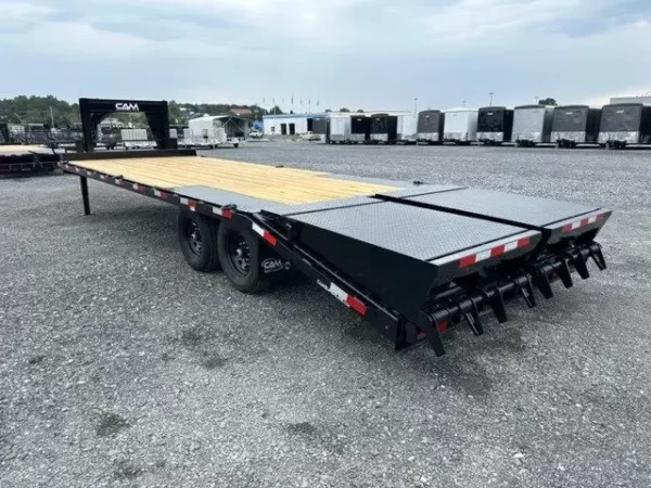 cam superline 8 x 25 gooseneck deckover equipment trailer