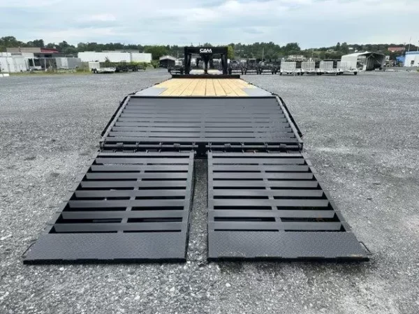 cam superline 8 x 25 gooseneck deckover equipment trailer