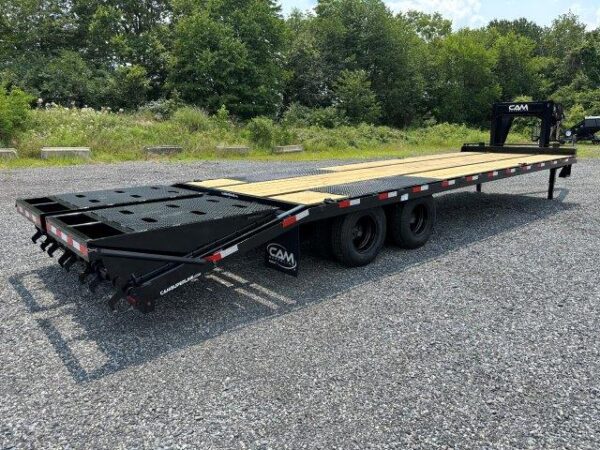 cam superline 8 x 30 deckover gooseneck equipment trailer