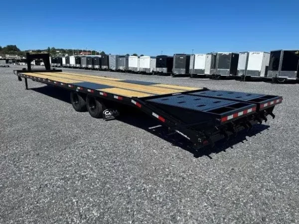 cam superline 8 x 35 deckover gooseneck equipment trailer