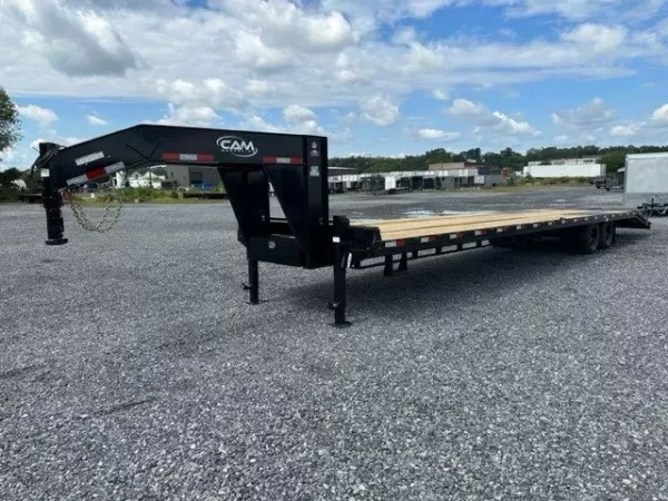 cam superline 8 x 40 deckover gooseneck equipment trailer