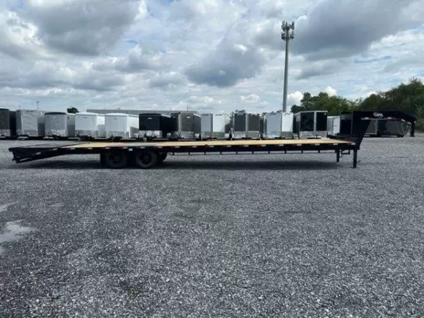 cam superline 8 x 40 deckover gooseneck equipment trailer