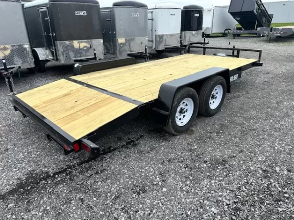 car mate 7 x 16 car trailer – 7k with slide in ramps