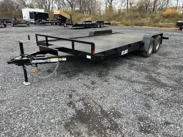 car mate 7 x 18 open car trailer full steel deck
