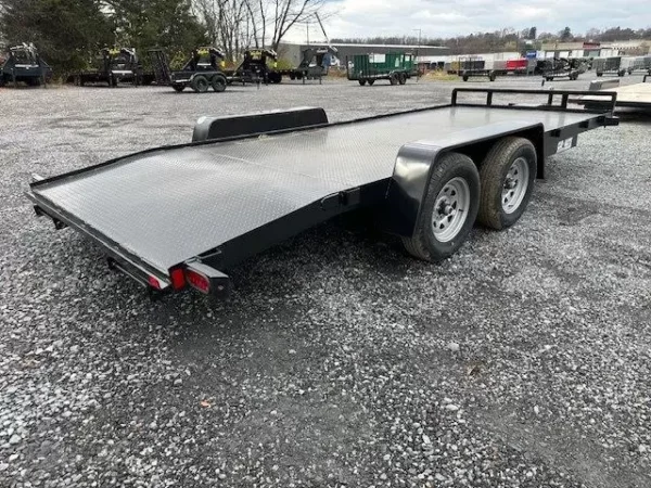 car mate 7 x 18 open car trailer full steel deck