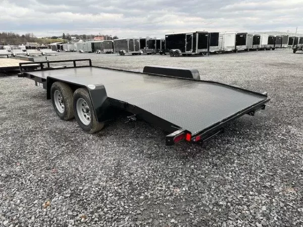 car mate 7 x 18 open car trailer full steel deck