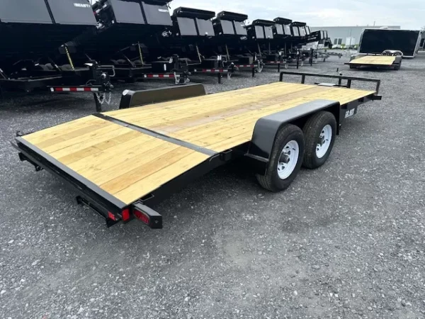 premier 7 x 18 open car trailer steel deck