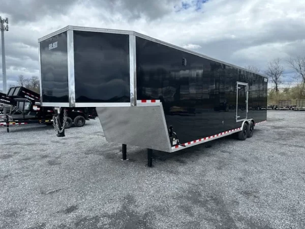 car mate 8.5 x 38 enclosed gooseneck trailer aluminum wheels