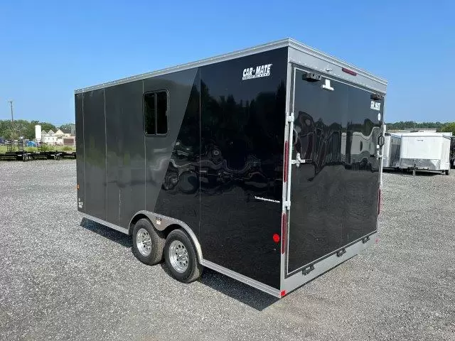 car mate 8.5 x 16 enclosed v nose cargo trailer a/c unit car mate 8.5 x 16 enclosed v nose cargo trailer a/c unit