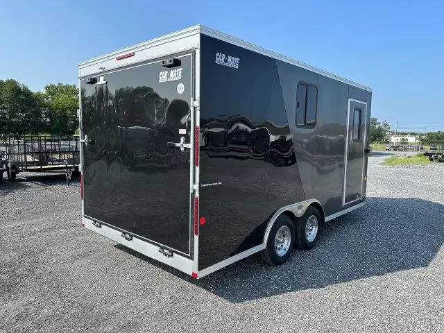 car mate 8.5 x 16 enclosed v nose cargo trailer a/c unit car mate 8.5 x 16 enclosed v nose cargo trailer a/c unit