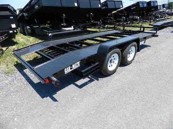 car mate 7 x 16 car trailer – 7k with open steel deck