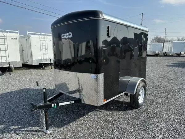 carry on 5 x 8 enclosed cargo trailer ramp door and side door