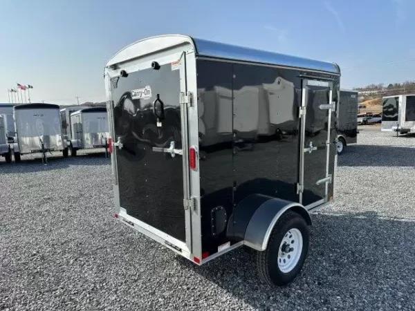 carry on 5 x 8 enclosed cargo trailer ramp door and side door